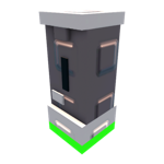 1x1 Castle Wall Short